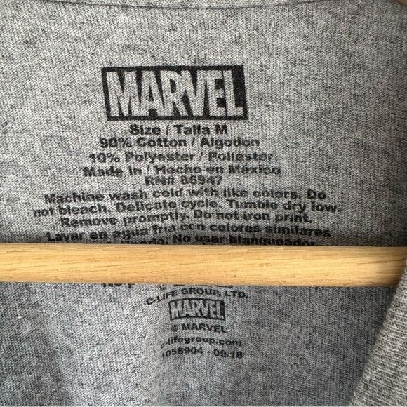 Marvel Gray Graphic T-Shirt short sleeve Men’s size Medium - Picture 5 of 6